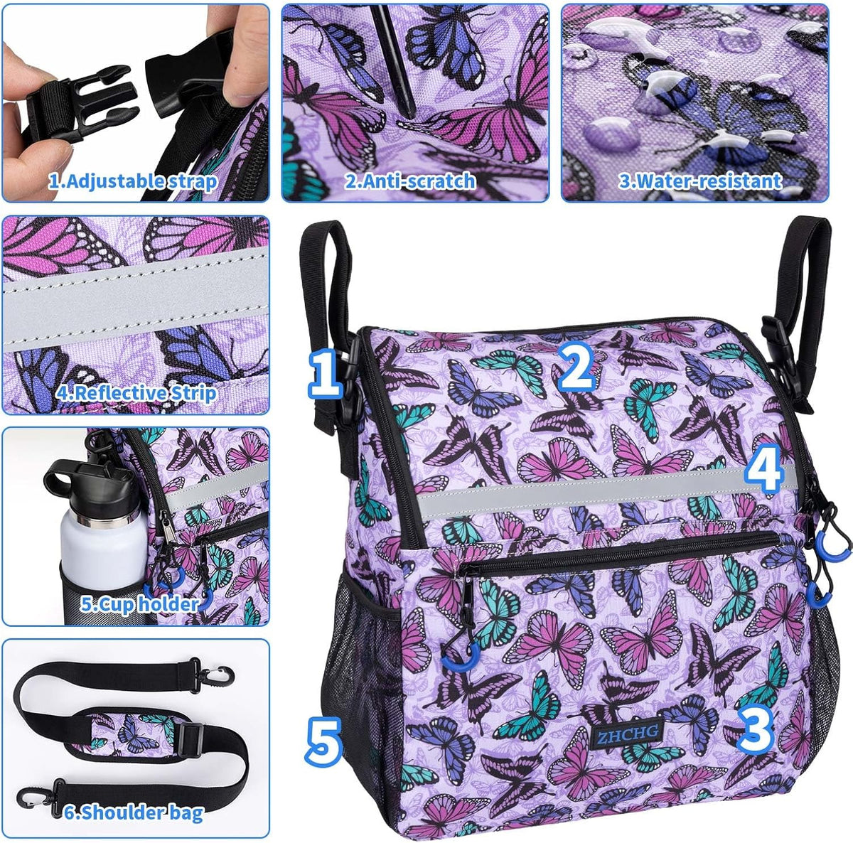 Wheelchair Bags to Hang on Back, Wheel Chair Accessories Storage Bag