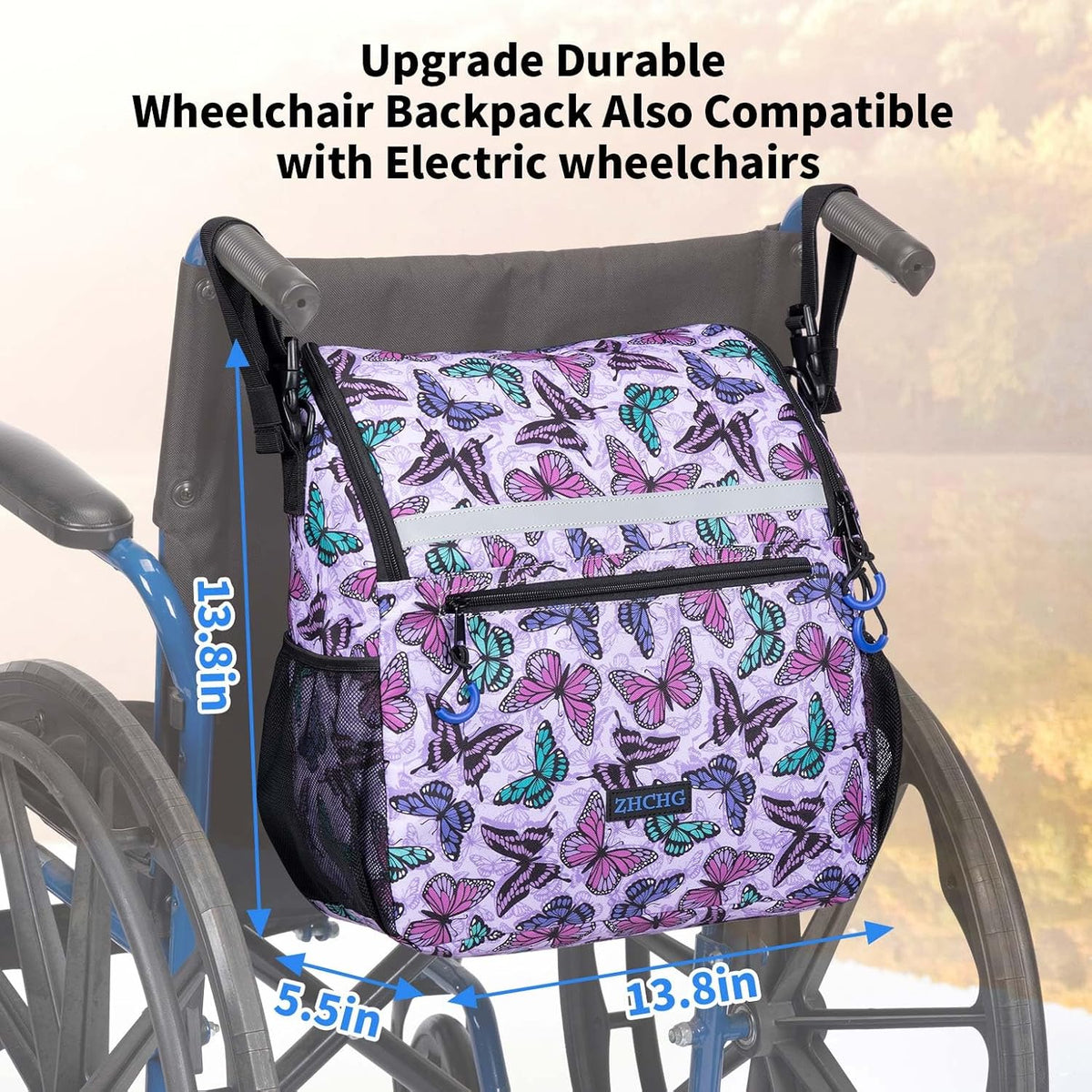 Wheelchair Bags to Hang on Back, Wheel Chair Accessories Storage Bag