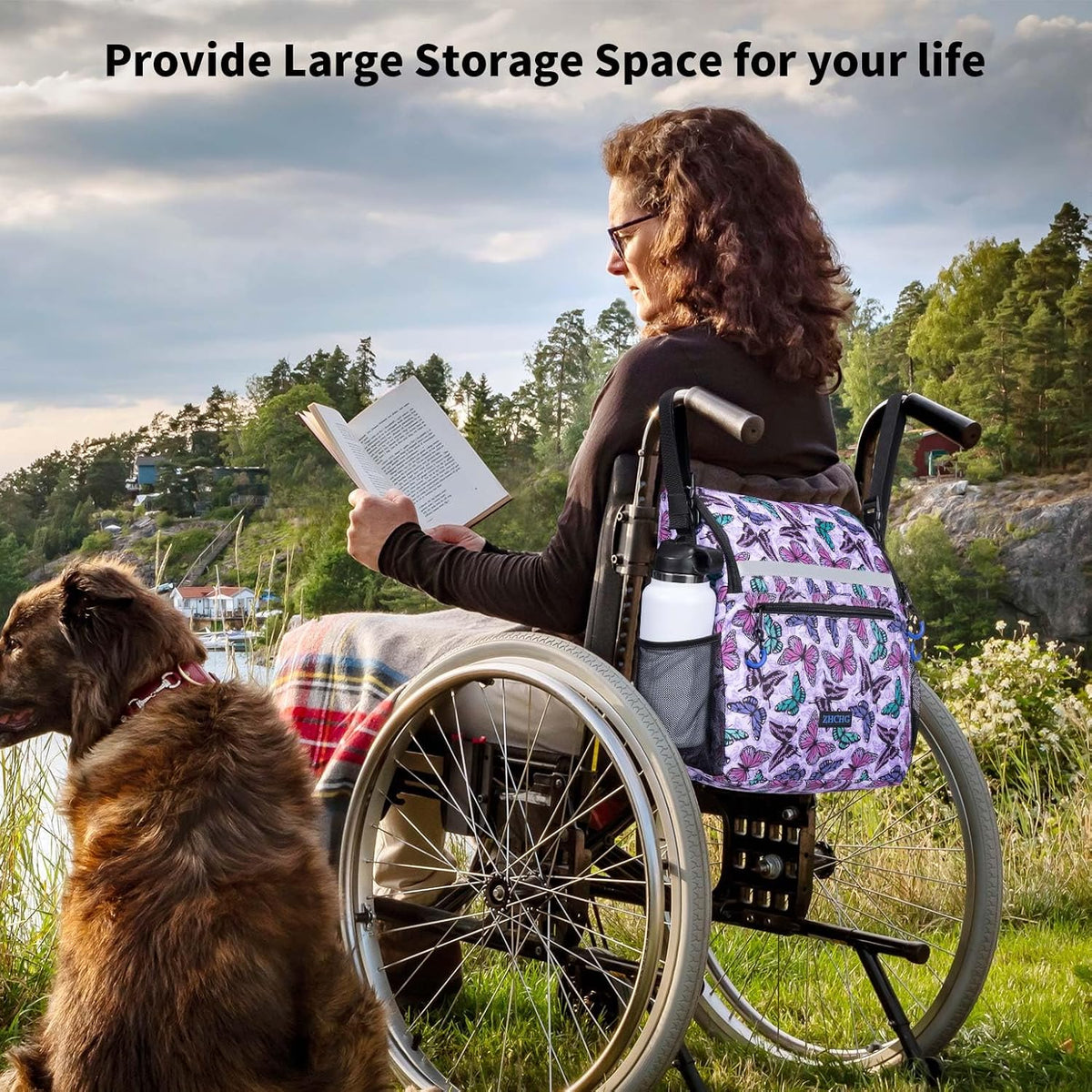 Wheelchair Bags to Hang on Back, Wheel Chair Accessories Storage Bag