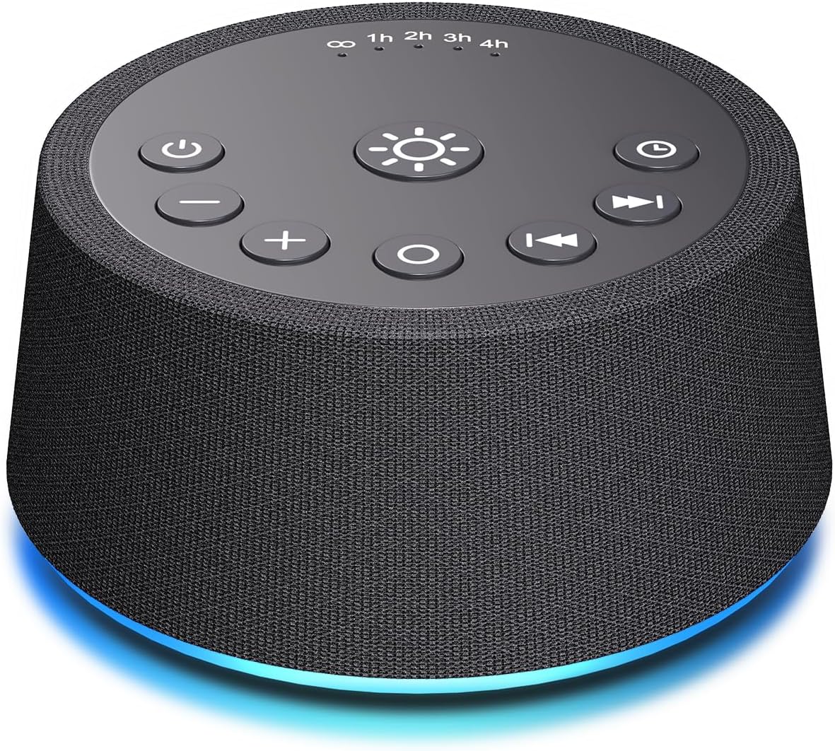 Sleep White Noise Sound Machines 32-Level Volume 30 Sounds 12 Colors Light 5 Timers Adjustable Light Brightness Compact for Everyone Travel Gift Memory Function