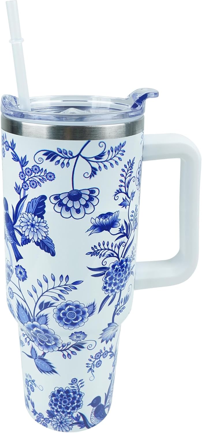 40 oz Tumbler with Handle and Straw Lid Leak Proof | You're Awesome Inspirational Christmas Mothers Day Birthday Gifts for Women Mom Coworker Friends