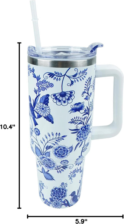 40 oz Tumbler with Handle and Straw Lid Leak Proof | You're Awesome Inspirational Christmas Mothers Day Birthday Gifts for Women Mom Coworker Friends
