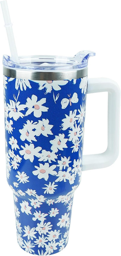 40 oz Tumbler with Handle and Straw Lid Leak Proof | You're Awesome Inspirational Christmas Mothers Day Birthday Gifts for Women Mom Coworker Friends