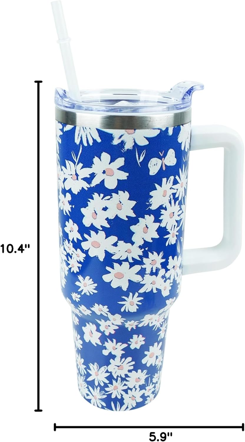 40 oz Tumbler with Handle and Straw Lid Leak Proof | You're Awesome Inspirational Christmas Mothers Day Birthday Gifts for Women Mom Coworker Friends