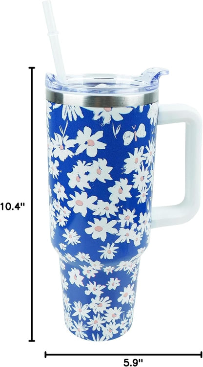 40 oz Tumbler with Handle and Straw Lid Leak Proof | You're Awesome Inspirational Christmas Mothers Day Birthday Gifts for Women Mom Coworker Friends