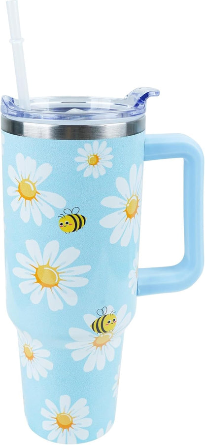 40 oz Tumbler with Handle and Straw Lid Leak Proof | You're Awesome Inspirational Christmas Mothers Day Birthday Gifts for Women Mom Coworker Friends