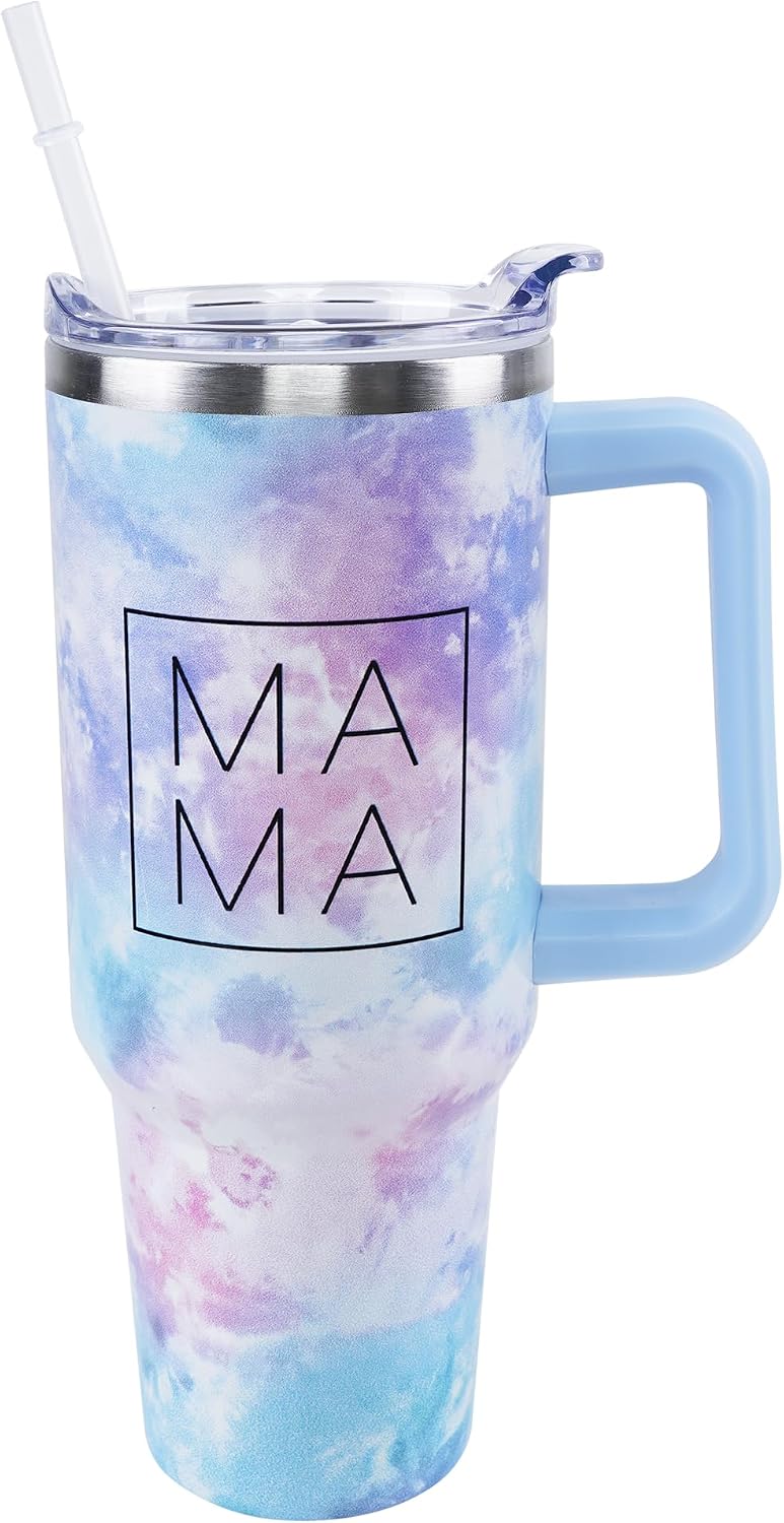40 oz Tumbler with Handle and Straw Lid Leak Proof | You're Awesome Inspirational Christmas Mothers Day Birthday Gifts for Women Mom Coworker Friends
