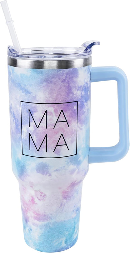 40 oz Tumbler with Handle and Straw Lid Leak Proof | You're Awesome Inspirational Christmas Mothers Day Birthday Gifts for Women Mom Coworker Friends