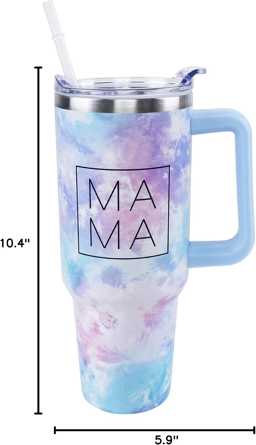 40 oz Tumbler with Handle and Straw Lid Leak Proof | You're Awesome Inspirational Christmas Mothers Day Birthday Gifts for Women Mom Coworker Friends