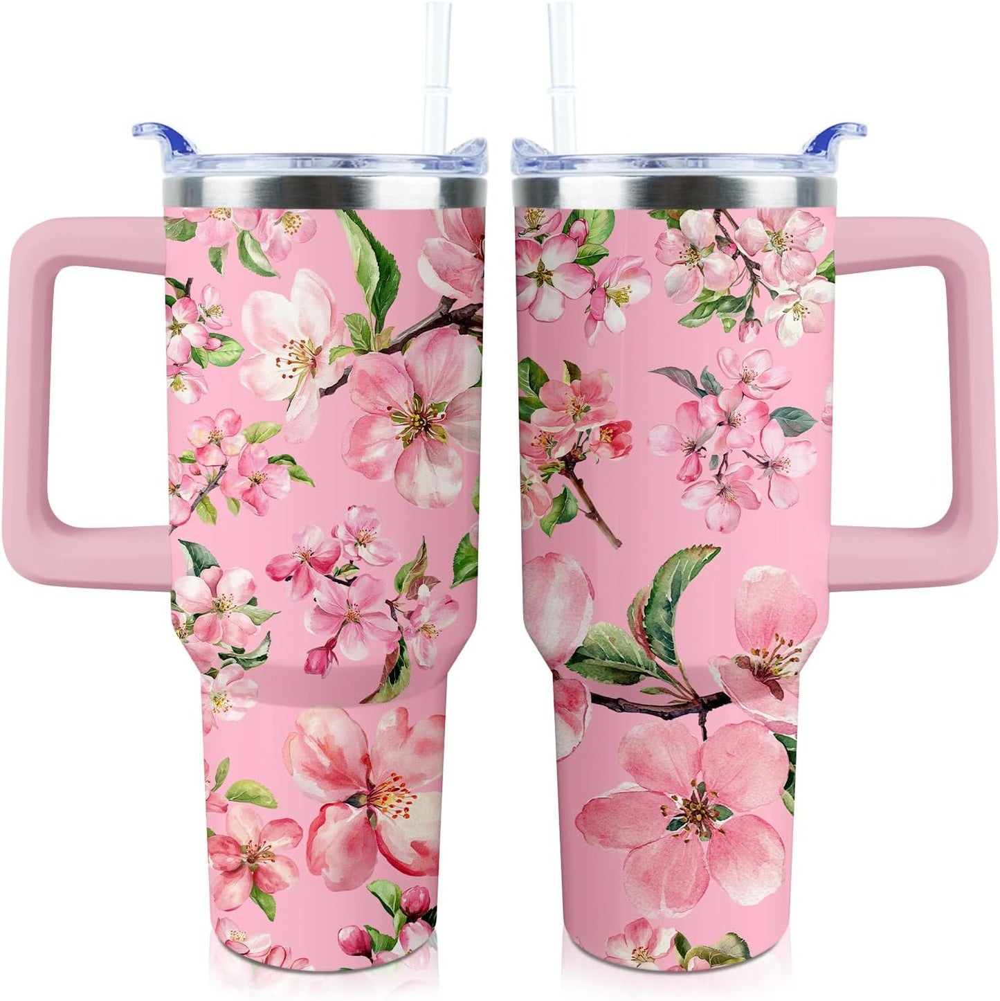 40 oz Tumbler with Handle and Straw Lid Leak Proof | You're Awesome Inspirational Christmas Mothers Day Birthday Gifts for Women Mom Coworker Friends