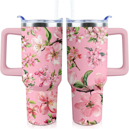 40 oz Tumbler with Handle and Straw Lid Leak Proof | You're Awesome Inspirational Christmas Mothers Day Birthday Gifts for Women Mom Coworker Friends