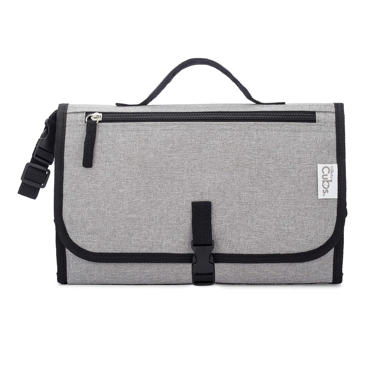 Baby Changing Pad Compact -Diaper Changing Mat Solid Grey