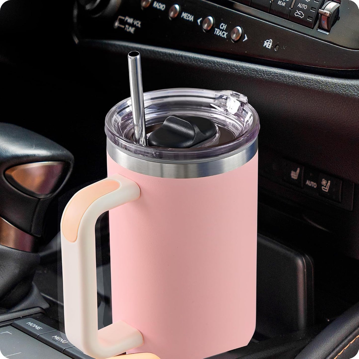 30oz Tumbler Lid for Stanley Quencher H2.0 and ProTour Cup (1 Pack) | Replacement Lids for Stanley 30oz, Straw Friendly Tritan Lid Cover, Bpa-free, for Office, Commute & Home Daily Use