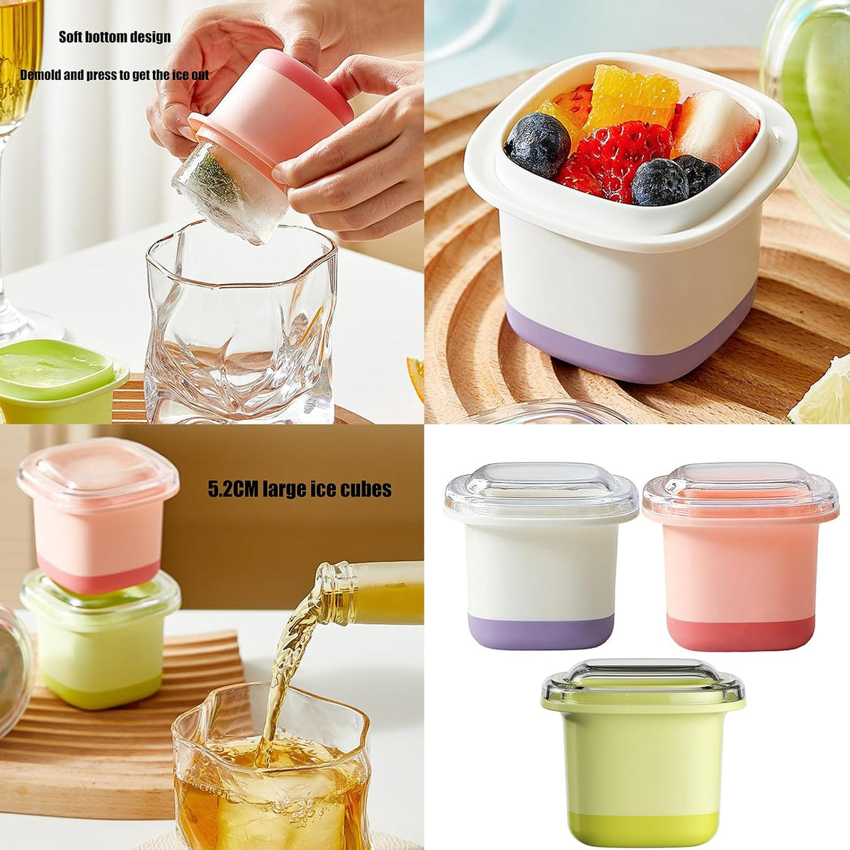Pack of 3 Effective Trays for Slushies Machines Food Safe Container for Iced Drink & Creative Dessert