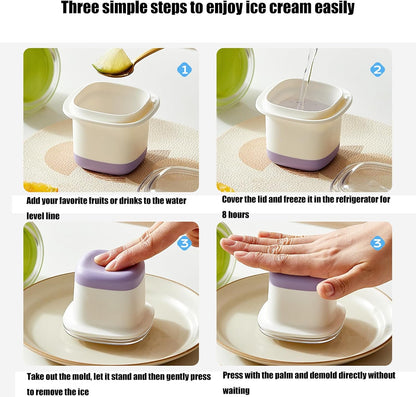Pack of 3 Effective Trays for Slushies Machines Food Safe Container for Iced Drink & Creative Dessert