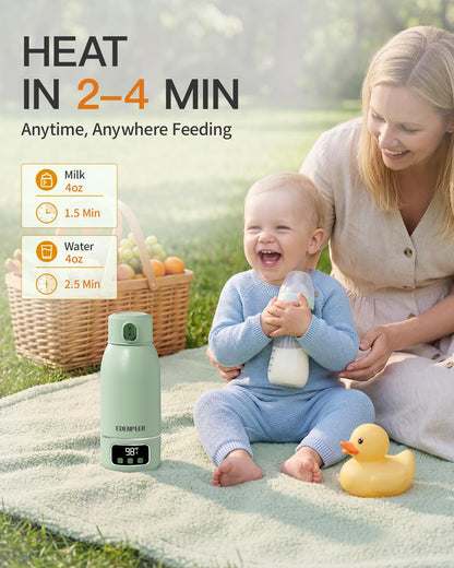Portable Bottle Warmer– 120 W Fastest Heating, 17400 mAh Long Battery Life