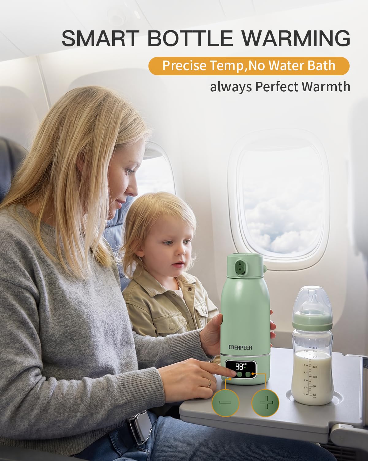 Portable Bottle Warmer– 120 W Fastest Heating, 17400 mAh Long Battery Life