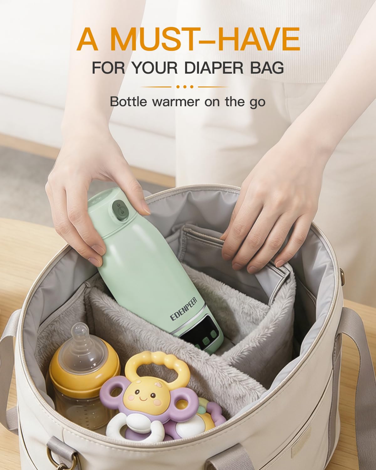 Portable Bottle Warmer– 120 W Fastest Heating, 17400 mAh Long Battery Life