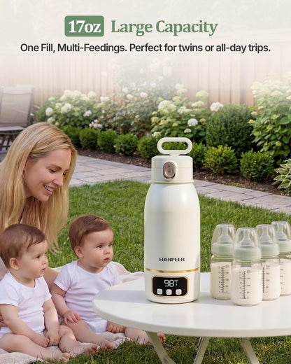 Portable Bottle Warmer– 120 W Fastest Heating, 17400 mAh Long Battery Life