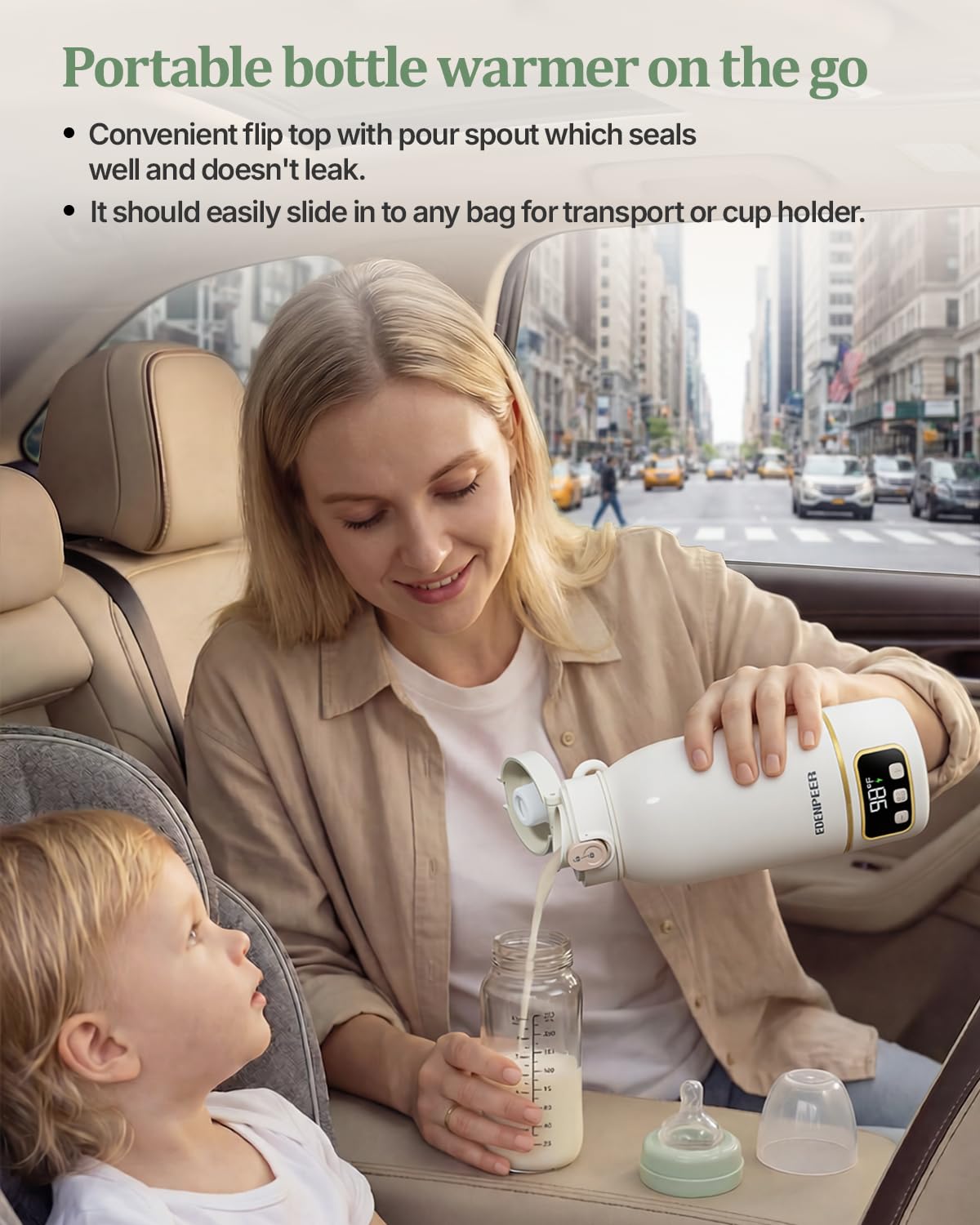 Portable Bottle Warmer– 120 W Fastest Heating, 17400 mAh Long Battery Life