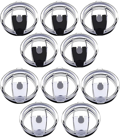 Tumbler Lids Spillproof 20oz,10 Pack Splash Resistant Lid for Beast,Juro,Ozark Trail,Rae Dunn,Atlin,Coffee Mug and More Cooler Cup,Covers for 20oz Tumbler (20OZ-10P)