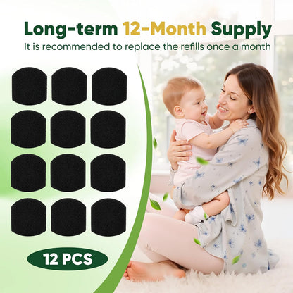 12 Pack Baby Diaper Pail Deodorizer Compatible with Ubbi Diaper Pail