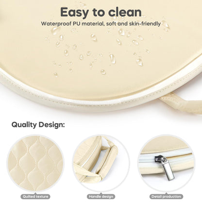 Portable Waterproof Leather Diaper Changing Pad Compact for Travel Diaper Bag, Easy Clean, Newborn Baby, Green