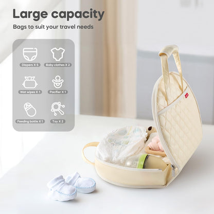 Portable Waterproof Leather Diaper Changing Pad Compact for Travel Diaper Bag, Easy Clean, Newborn Baby, Green