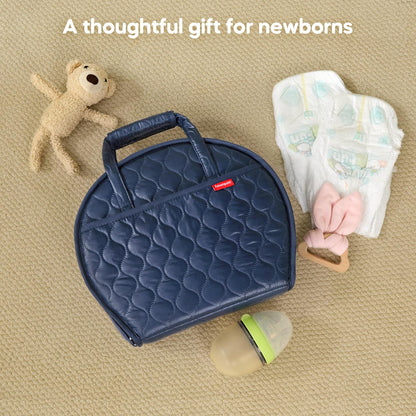 Portable Waterproof Leather Diaper Changing Pad Compact for Travel Diaper Bag, Easy Clean, Newborn Baby, Green