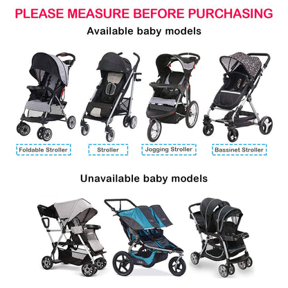 Stroller Rain Cover, Universal Baby Travel Weather Shield, Clear, Waterproof, Windproof, Breathable Ventilated, Fits Most Single Strollers, Protects from Rain, Wind, Dust and Snow