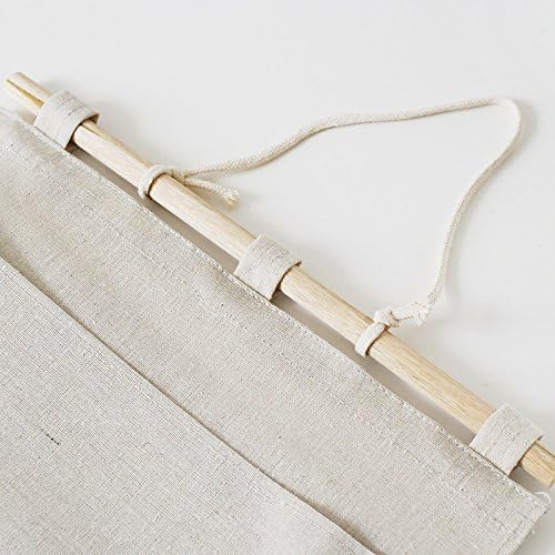 Linen/Cotton Fabric Wall Door Hanging Storage Pockets Home Organizer (4 Pockets)