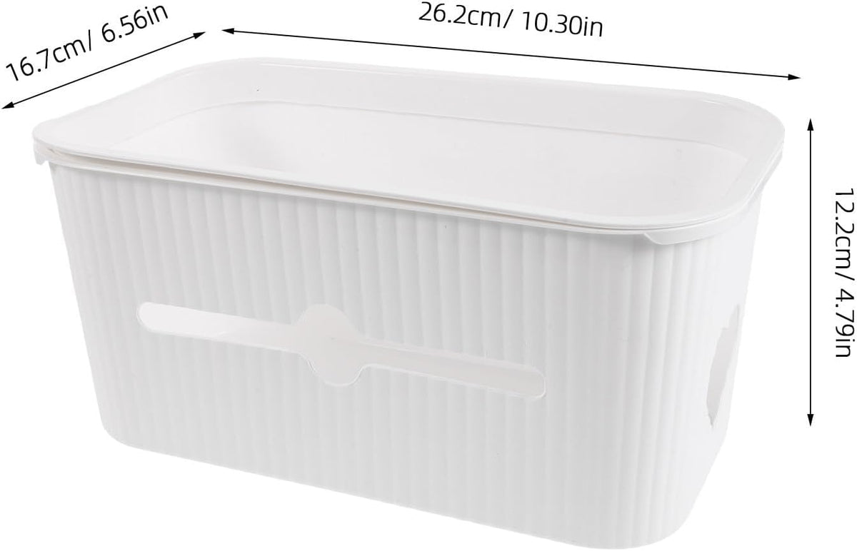2pcs Bedside Storage Box Hanging Diaper Organizer for Crib and Changing Table, White Pp Material Space-saving Design and Easy Access Convenience for New Moms