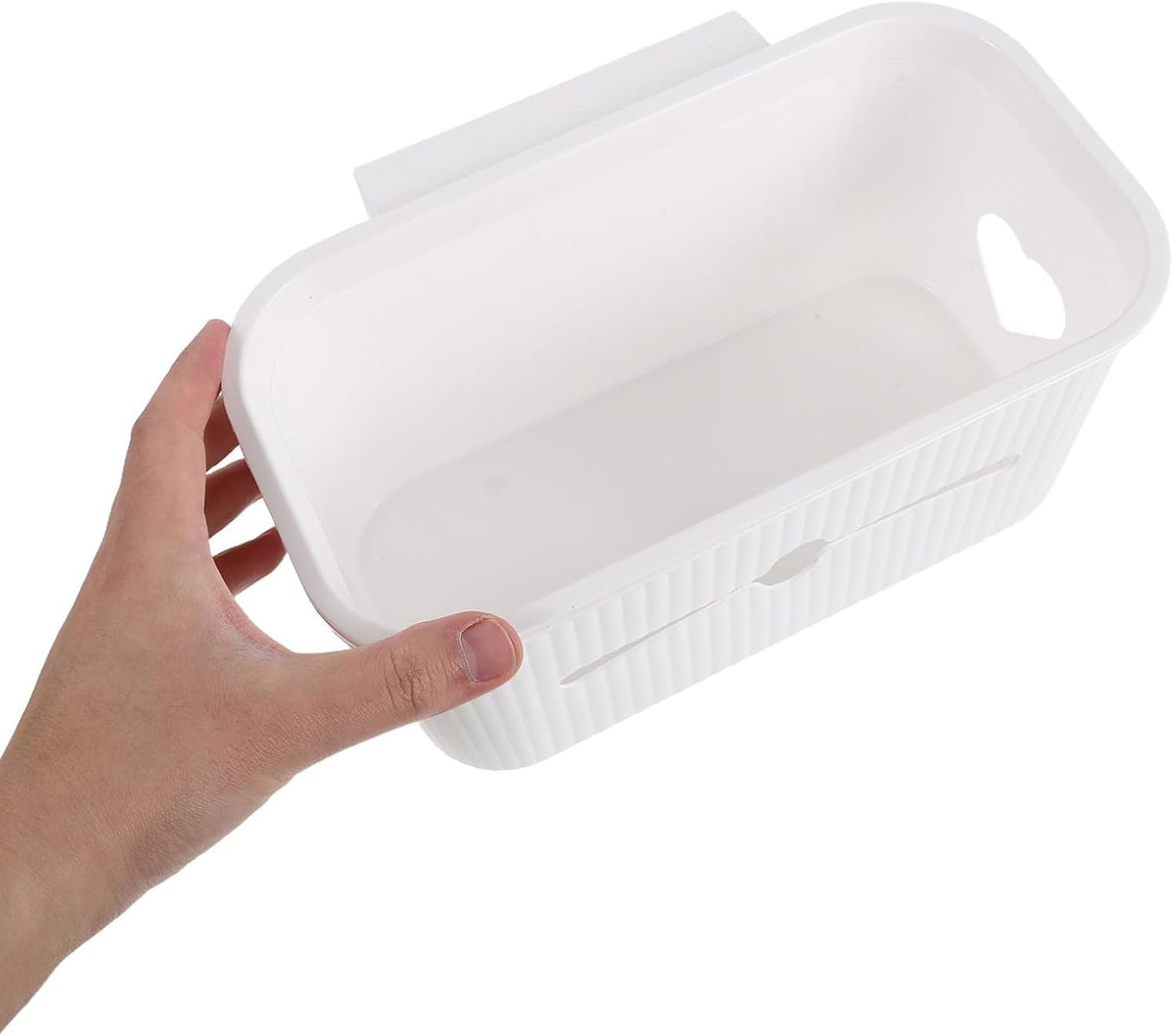 2pcs Bedside Storage Box Hanging Diaper Organizer for Crib and Changing Table, White Pp Material Space-saving Design and Easy Access Convenience for New Moms