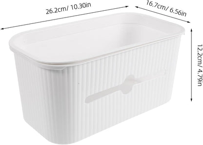 2pcs Bedside Storage Box Hanging Diaper Organizer for Crib and Changing Table, White Pp Material Space-saving Design and Easy Access Convenience for New Moms