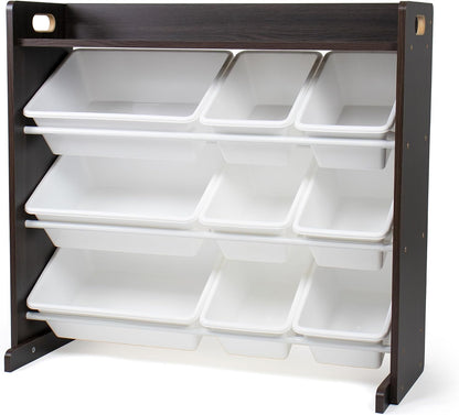 Kids Toy Organizer with Display Shelf, 9 Bins, 3 Tier Storage