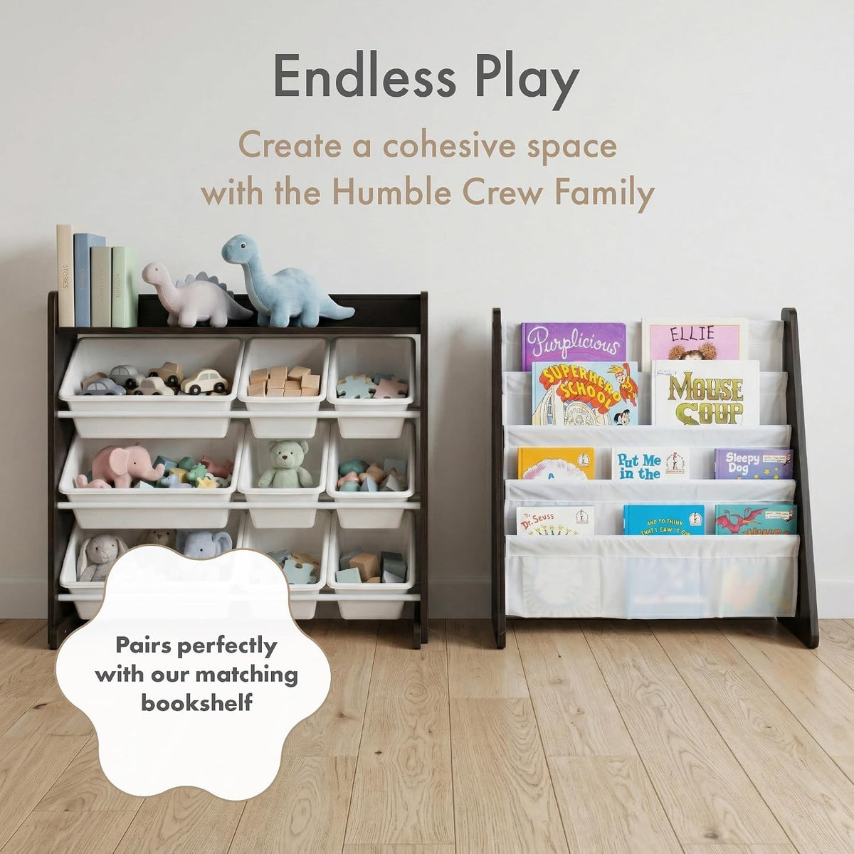 Kids Toy Organizer with Display Shelf, 9 Bins, 3 Tier Storage