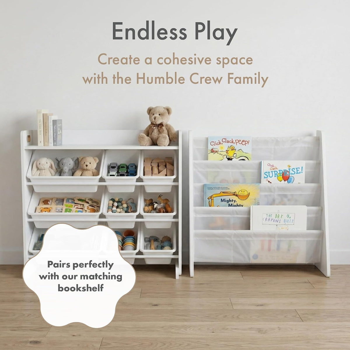 Kids Toy Organizer with Display Shelf, 9 Bins, 3 Tier Storage