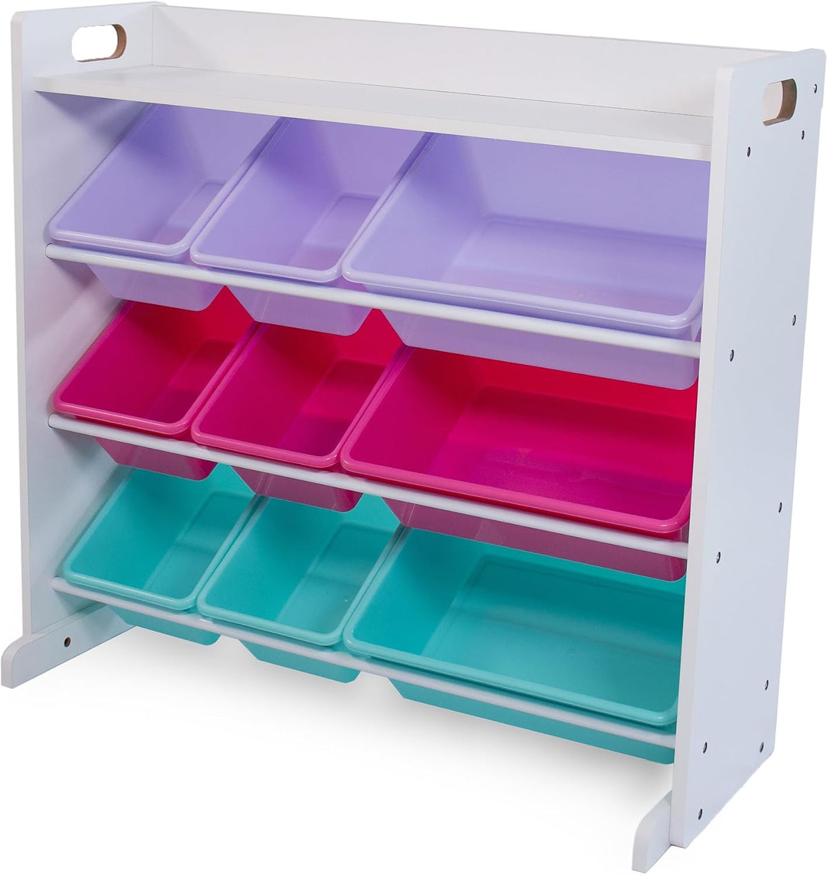 Kids Toy Organizer with Display Shelf, 9 Bins, 3 Tier Storage