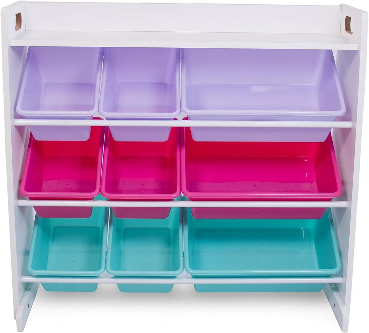 Kids Toy Organizer with Display Shelf, 9 Bins, 3 Tier Storage