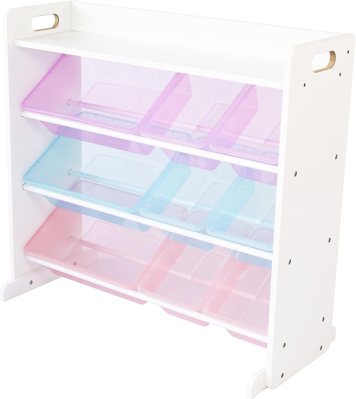 Kids Toy Organizer with Display Shelf, 9 Bins, 3 Tier Storage