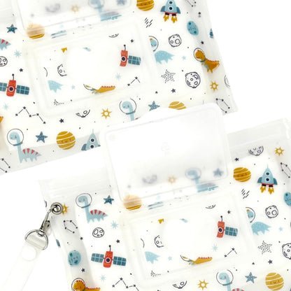 Portable & Refillable Wet Wipe Pouch - Reusable Baby Wipes Holder & Container, Mini Floral Love, 2pcs