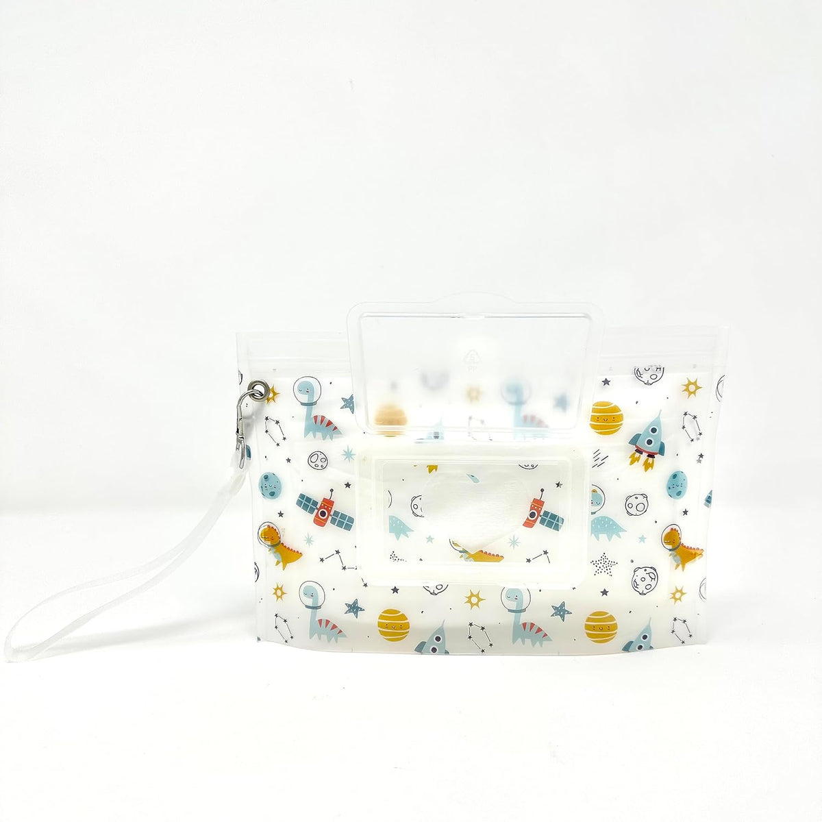 Portable & Refillable Wet Wipe Pouch - Reusable Baby Wipes Holder & Container, Mini Floral Love, 2pcs