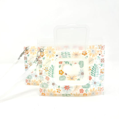 Portable & Refillable Wet Wipe Pouch - Reusable Baby Wipes Holder & Container, Mini Floral Love, 2pcs