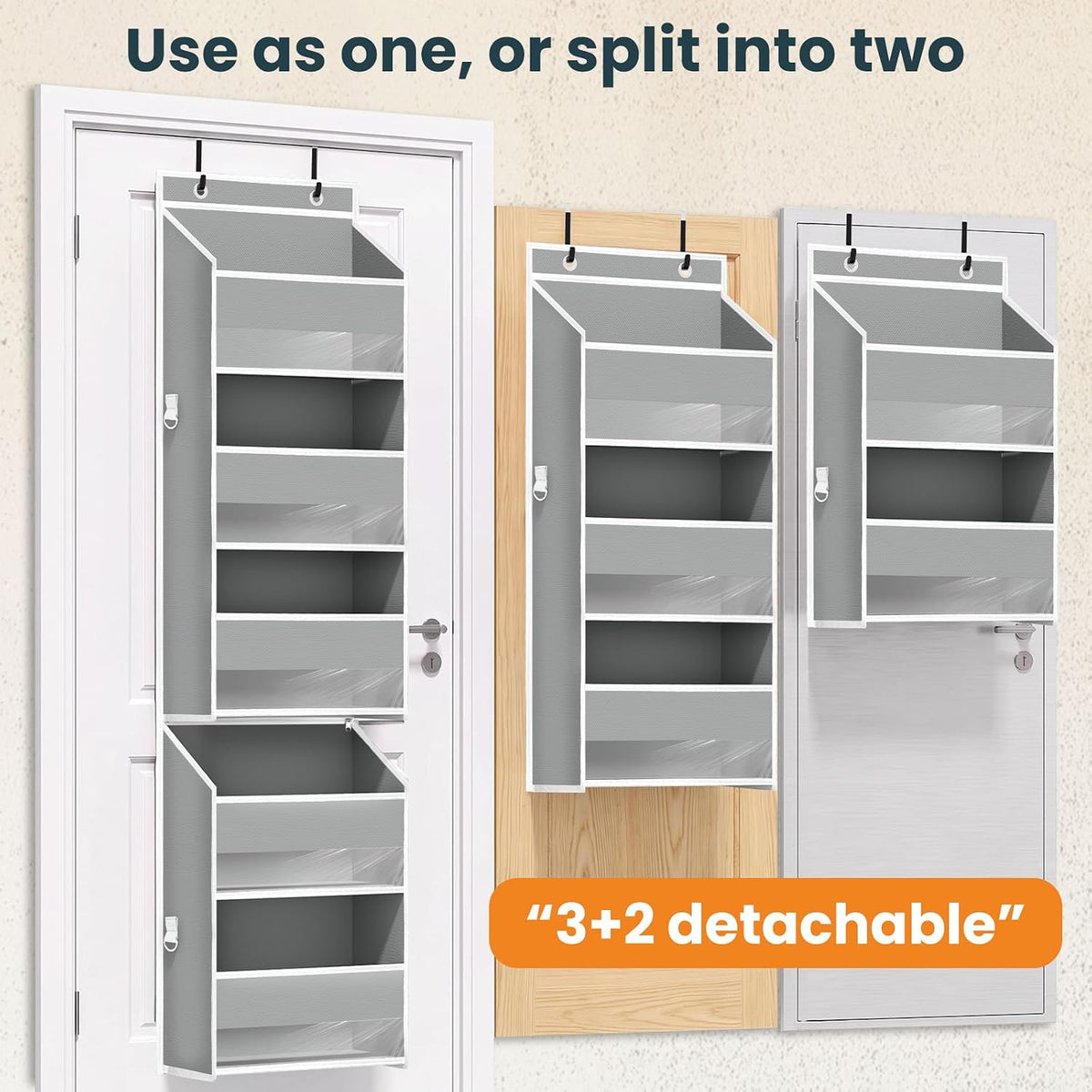 Over Door Organizer for Bedroom, Bathroom, Nursery, Dorm