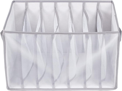 Extra Large Jeans Drawer Organizers for Clothing, 7 Grids, 2 Pack