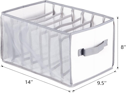 Extra Large Jeans Drawer Organizers for Clothing, 7 Grids, 2 Pack