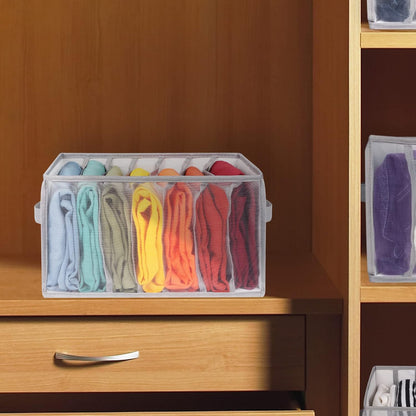 Extra Large Jeans Drawer Organizers for Clothing, 7 Grids, 2 Pack