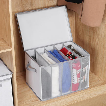 Extra Large Jeans Drawer Organizers for Clothing, 7 Grids, 2 Pack