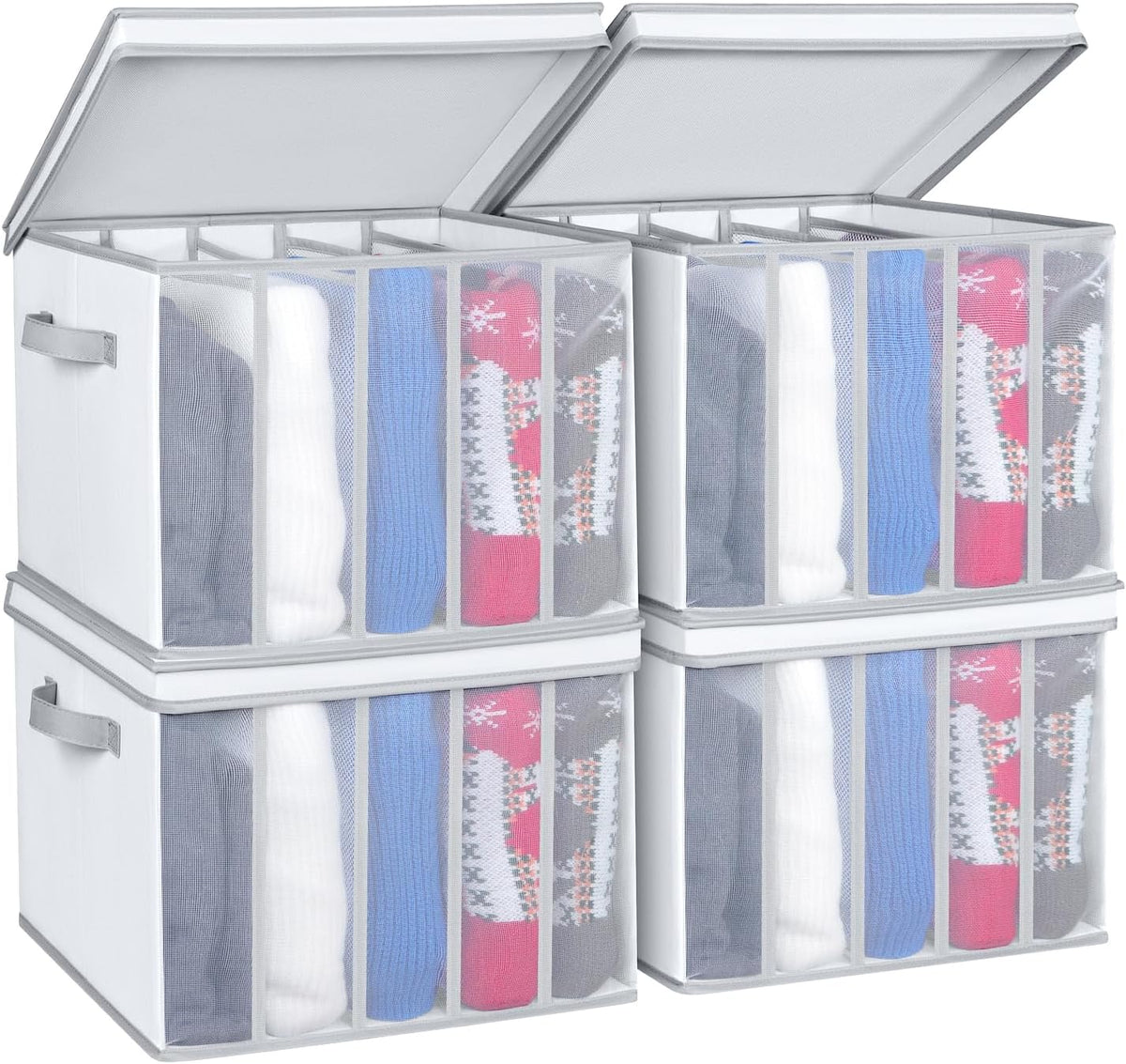 Extra Large Jeans Drawer Organizers for Clothing, 7 Grids, 2 Pack
