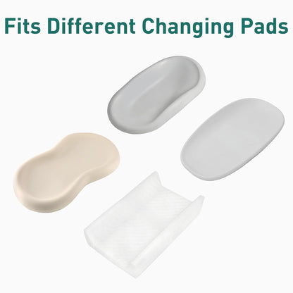 Organic Quilted Thicker Baby Changing Pad Liners 3 Pack Waterproof, Soft & Warm On Baby's Back, Absorbent, Non-Slip, Machine Washable Reusable Diaper Change Mats Liners Fits Peanut Changing Table Pads
